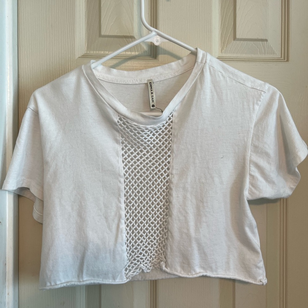 White crop top